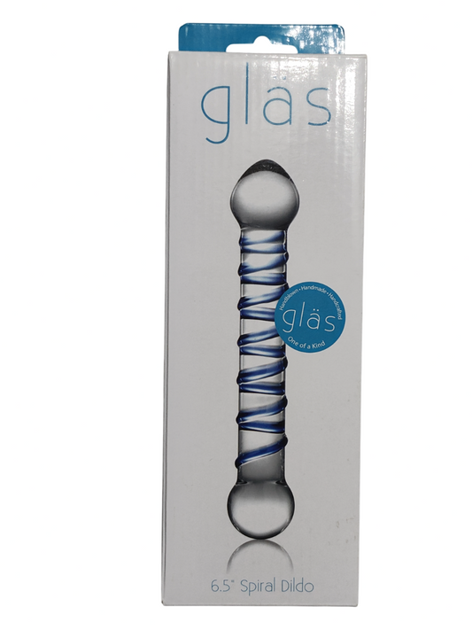 Glas 6.5" Spiral Glass Dildo – Hand-Blown, Body-Safe Pleasure Toy